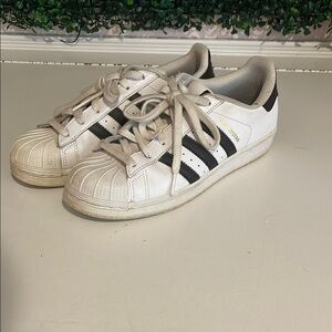 Adidas Superstar White with Black Stripes